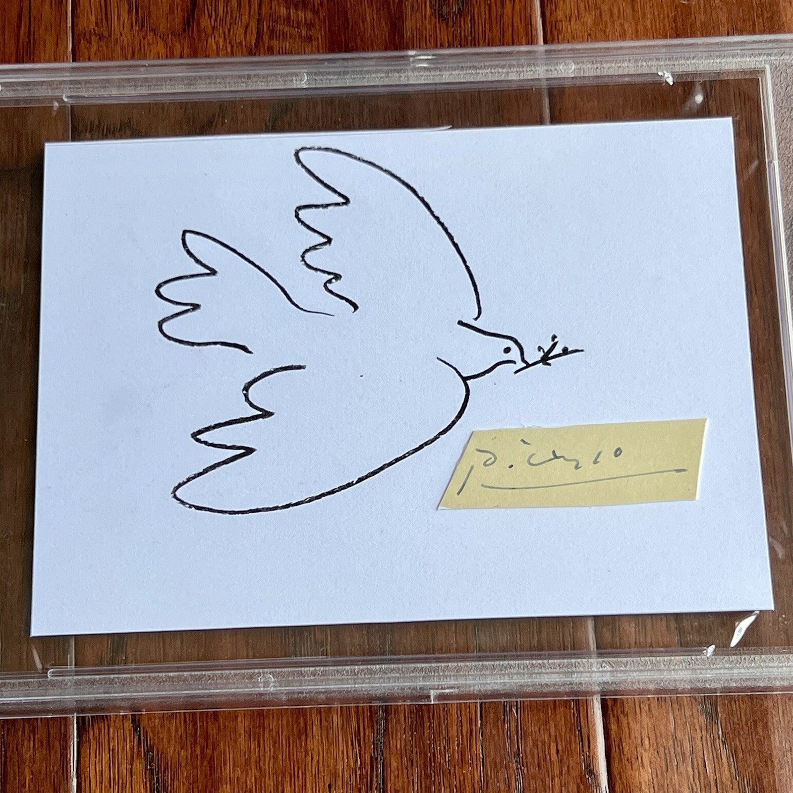 PABLO PICASSO * PSA * Autograph Signature Signed DOVE OF PEACE Printed Artwork