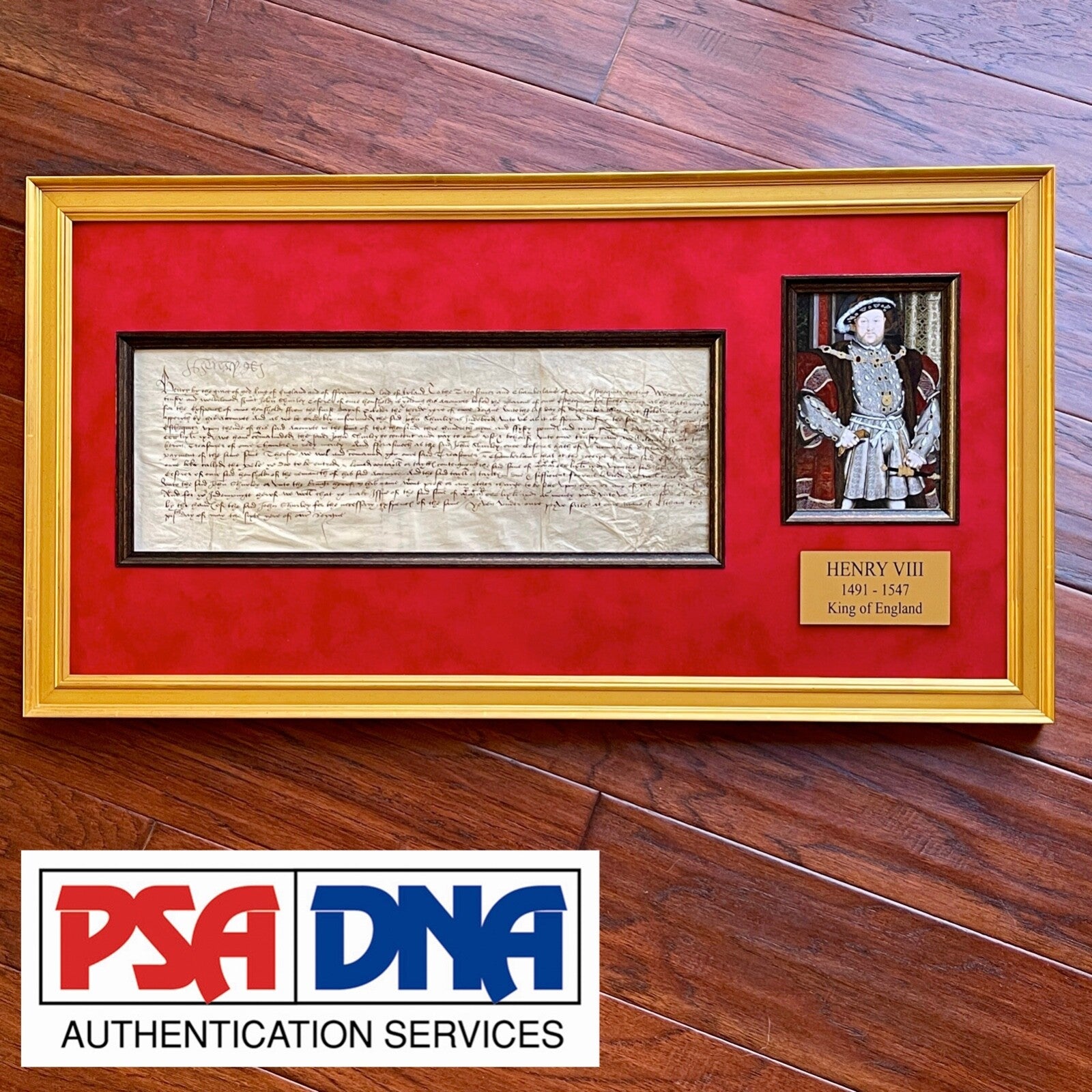 HENRY VIII * PSA/DNA * 1514 Royal Finance Autograph Document Signed * King of UK