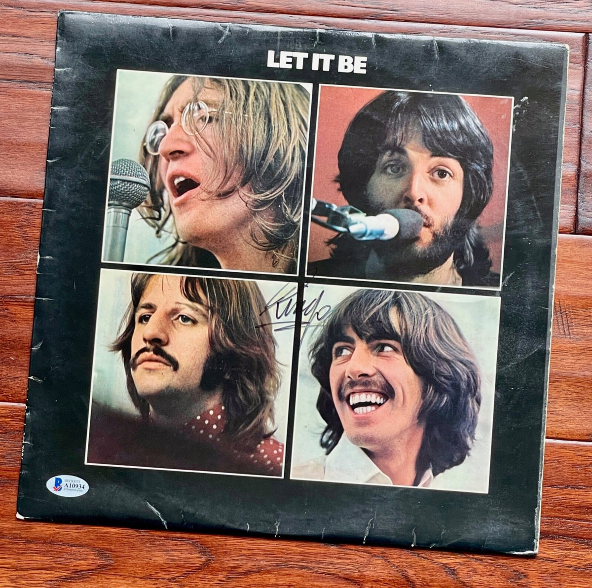 RINGO STARR * BAS *  BEATLES Autograph LET IT BE LP Album SIGNED