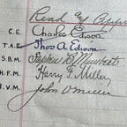 THOMAS EDISON * JSA LOA * AUTOGRAPH 1917 World War 1 Experiments Minutes SIGNED