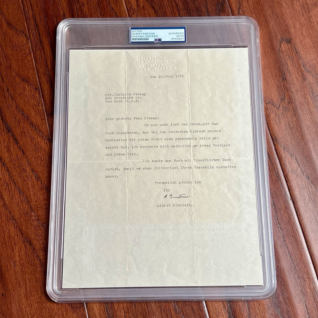 ALBERT EINSTEIN * PSA * Autograph Typewritten Letter Signed * 1951