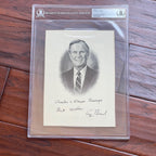 George HW Bush * BAS * Autograph Presidential Portrait BEP Engraving Signed