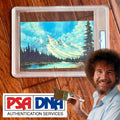 BOB ROSS * PSA * Autograph LANDSCAPE Print PAINTING Signed * Joy Of Painting