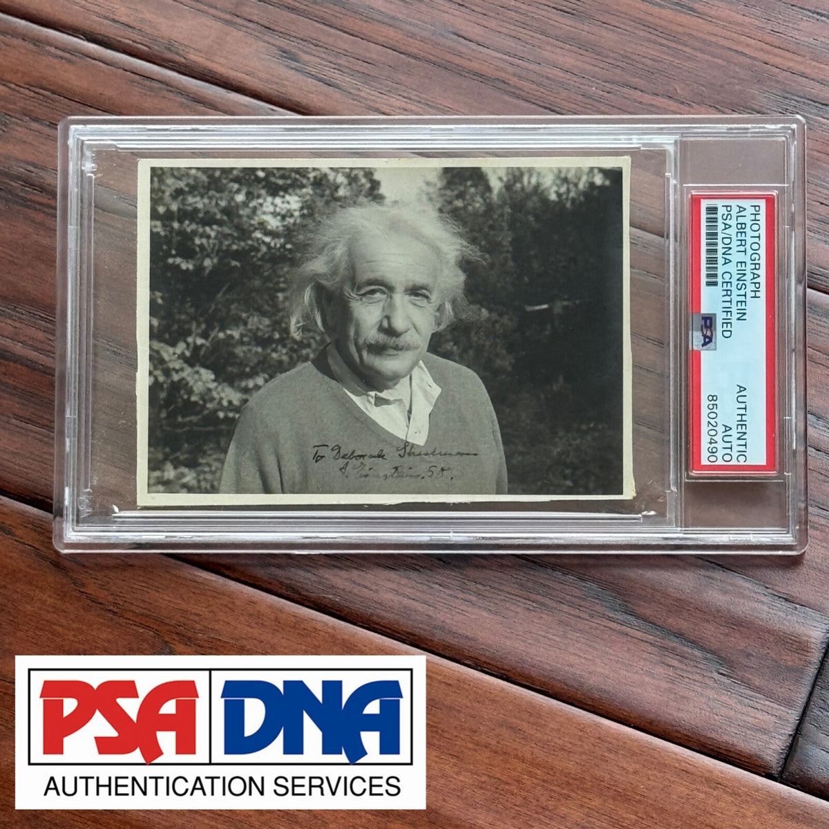 ALBERT EINSTEIN * PSA * Autograph Candid 1950 PHOTOGRAPH Portrait Signed Type 1