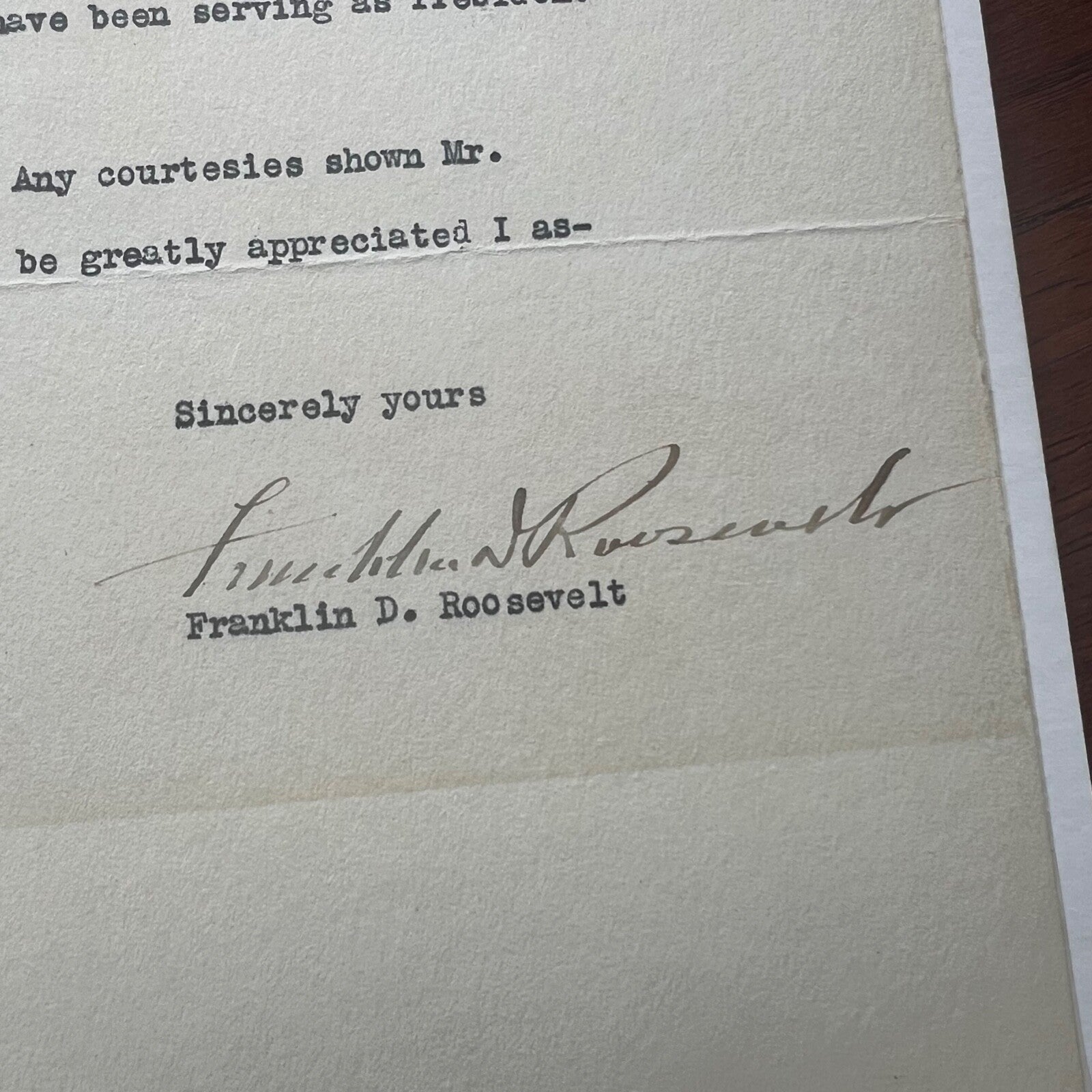 FRANKLIN D. ROOSEVELT * BAS * FDR Autograph Letter Signed * RE: Herbert Hoover
