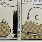 CHARLES SCHULZ * Original Drawn CHARLIE BROWN Artwork Comic Strip * Un Signed