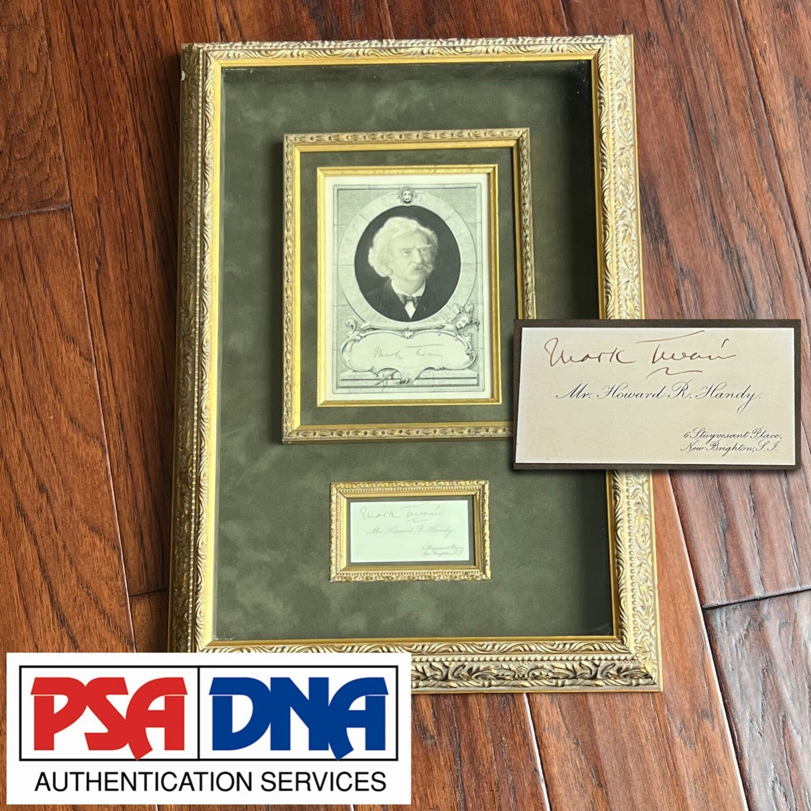 SAMUEL L. CLEMENS * PSA *  MARK TWAIN Autograph Vintage Framed Display SIGNED