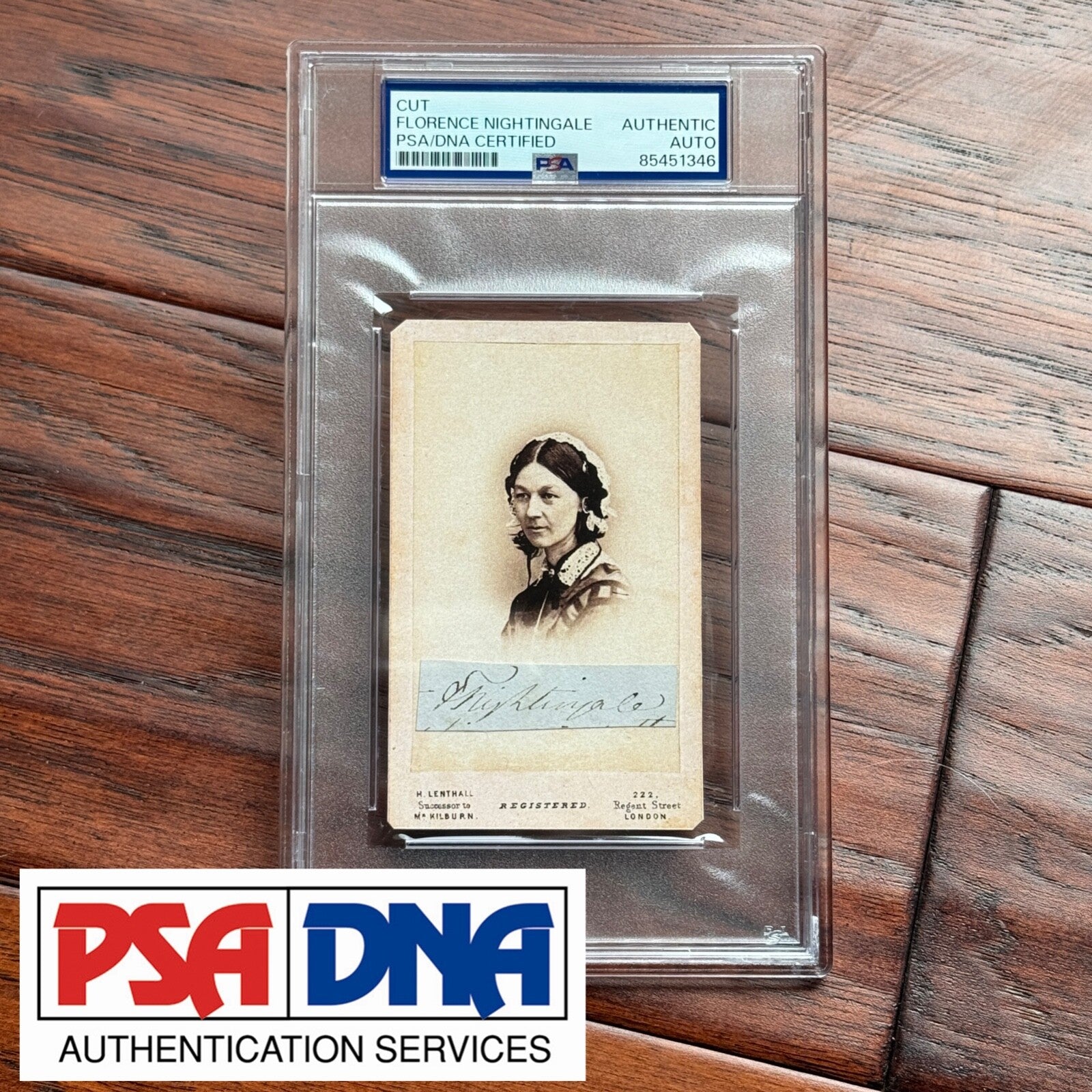 FLORENCE NIGHTINGALE * PSA *  Autograph CDV Cut Signature SIGNED * Nursing