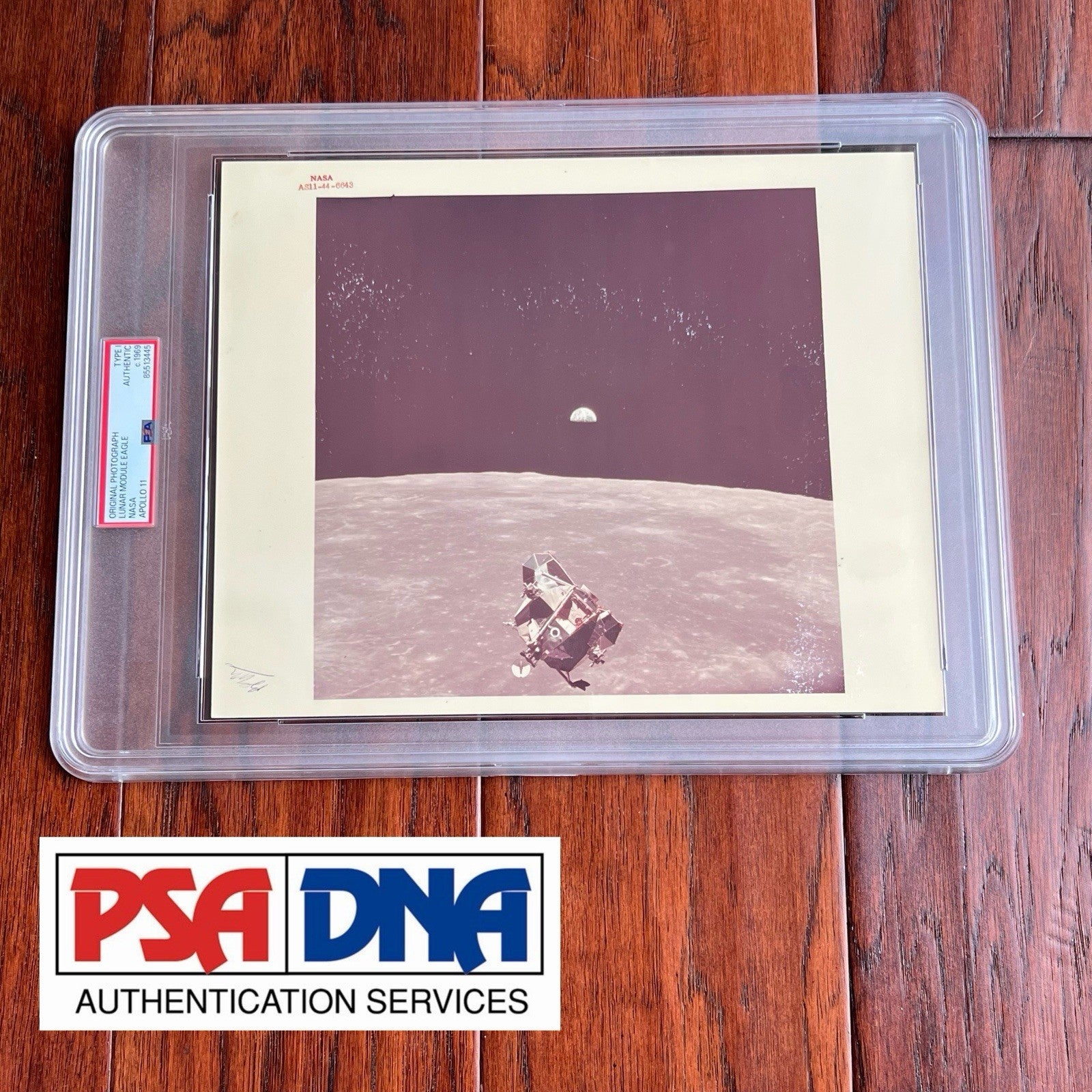 APOLLO 11 * PSA TYPE 1 PHOTOGRAPH * NASA Lunar Module EAGLE Earth's Moon