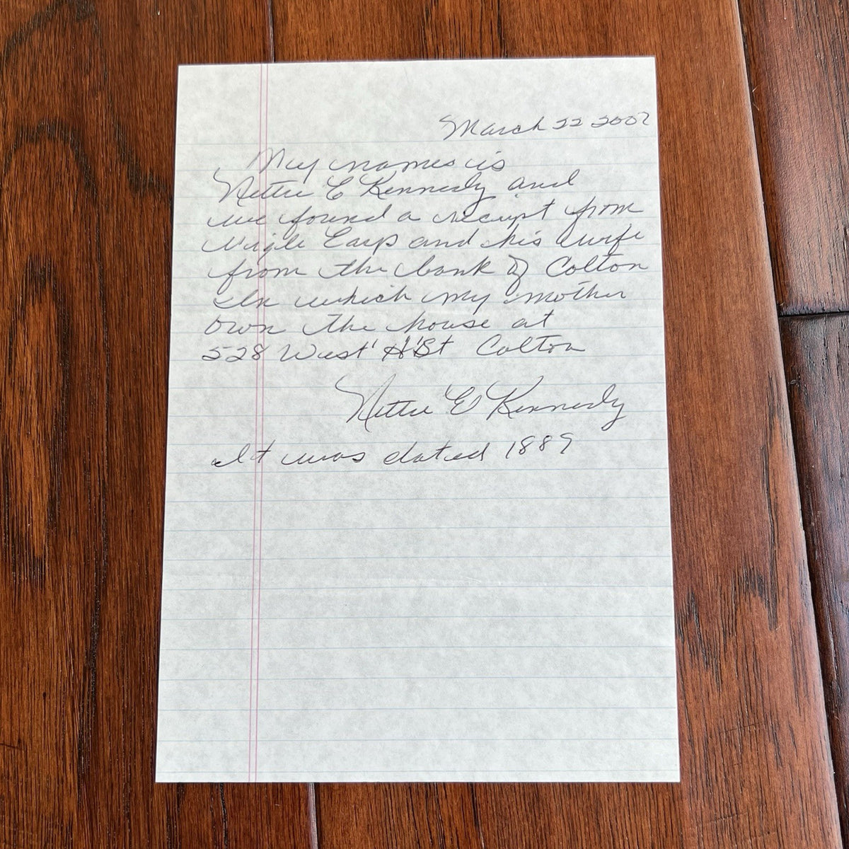 VIRGIL EARP * PSA * OK CORRAL Marshal AUTOGRAPH Loan Document SIGNED WYATT Bro