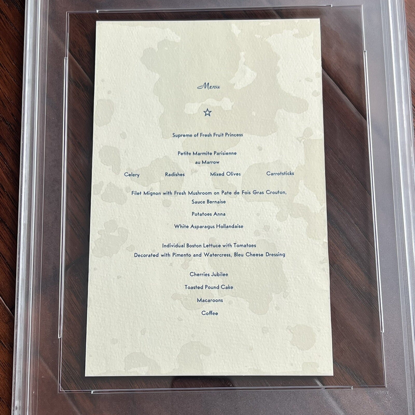 ROBERT F. KENNEDY * PSA * Autograph Democratic Committee Menu Signed 1964 RFK