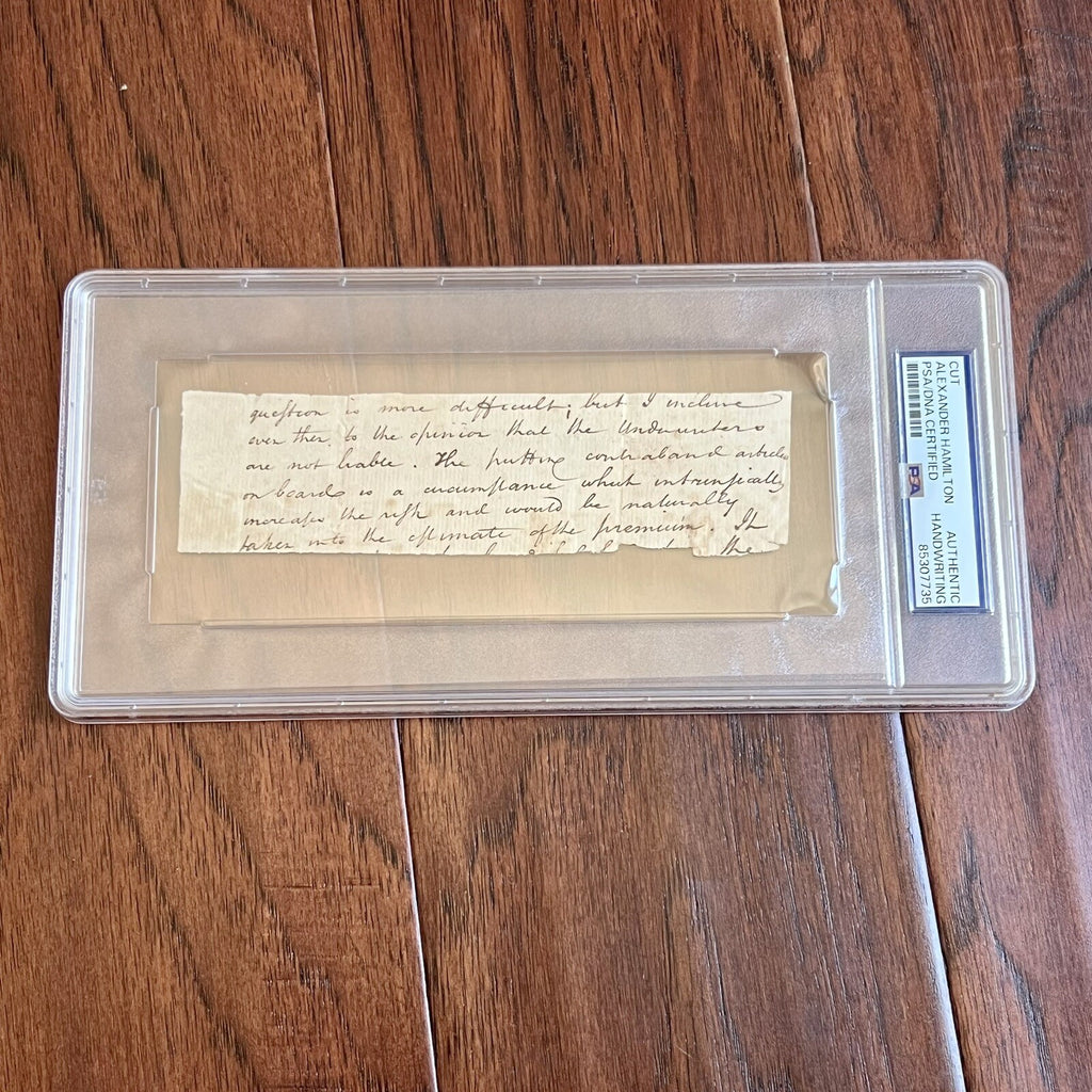ALEXANDER HAMILTON * PSA * Autograph Handwritten Legal Case Un Signed Writing