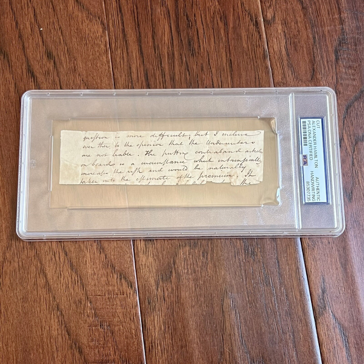 ALEXANDER HAMILTON * PSA * Autograph Handwritten Legal Case Un Signed Writing