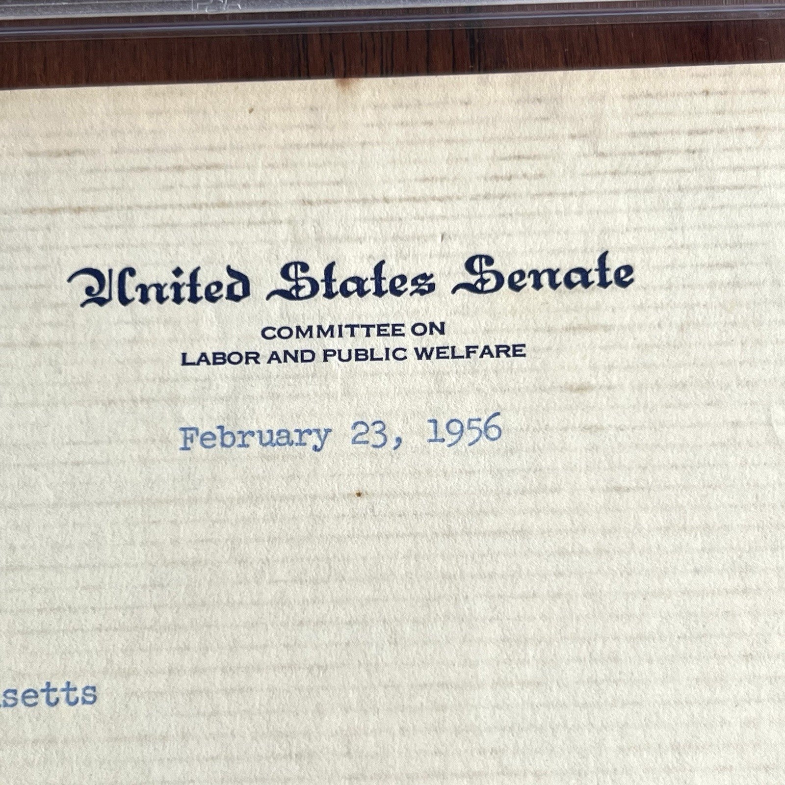 JOHN F. KENNEDY * PSA * Senate AUTOGRAPH WEDDING CAKE Letter SIGNED JFK