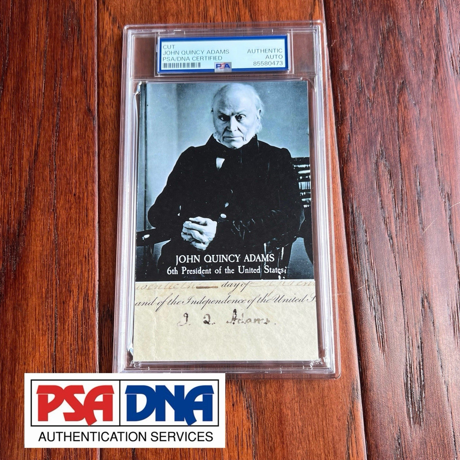 JOHN QUINCY ADAMS * PSA * Autograph Cut Signature Signed President Photo