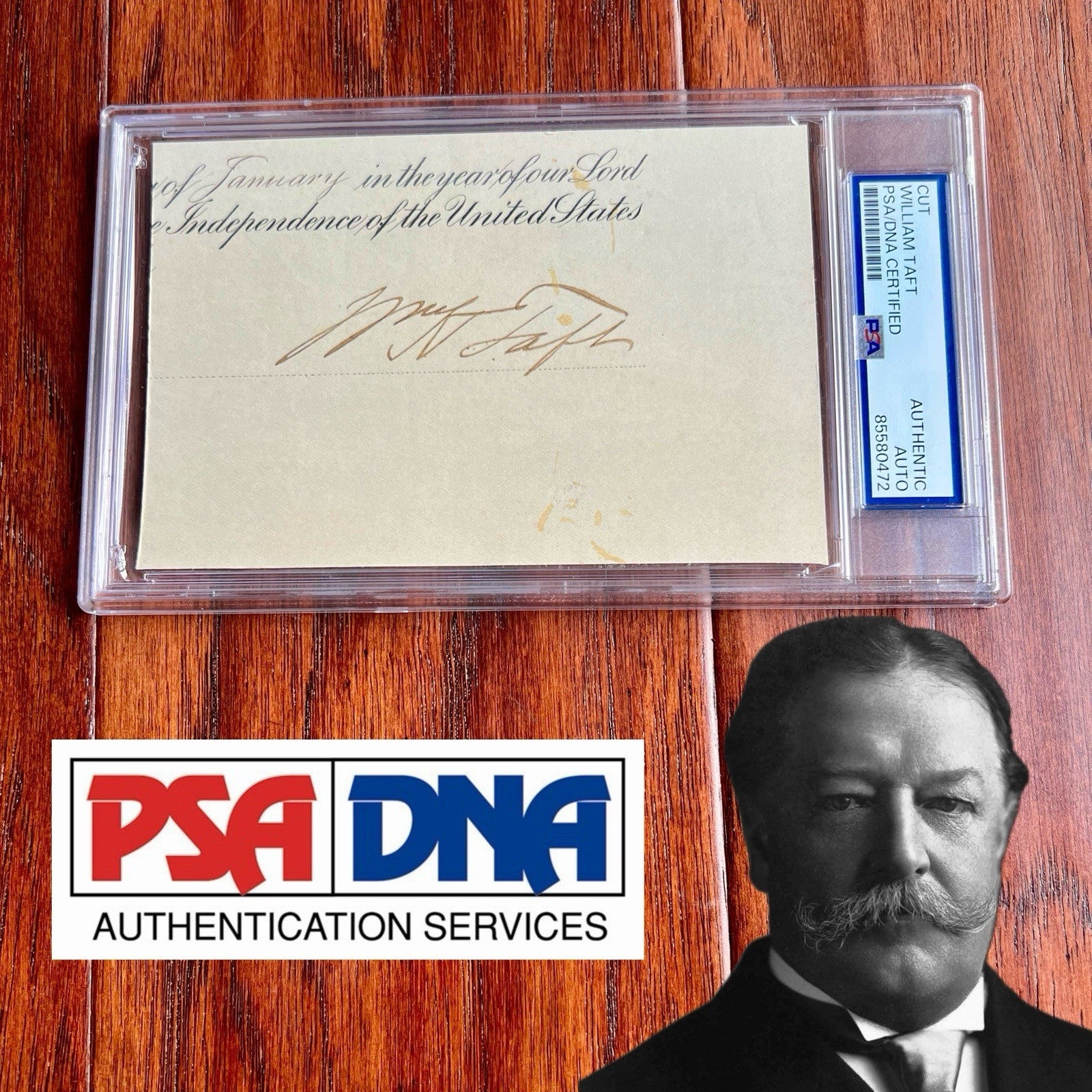WILLIAM H. TAFT * PSA * Autograph Cut Signature Signed AS PRESIDENT * Howard