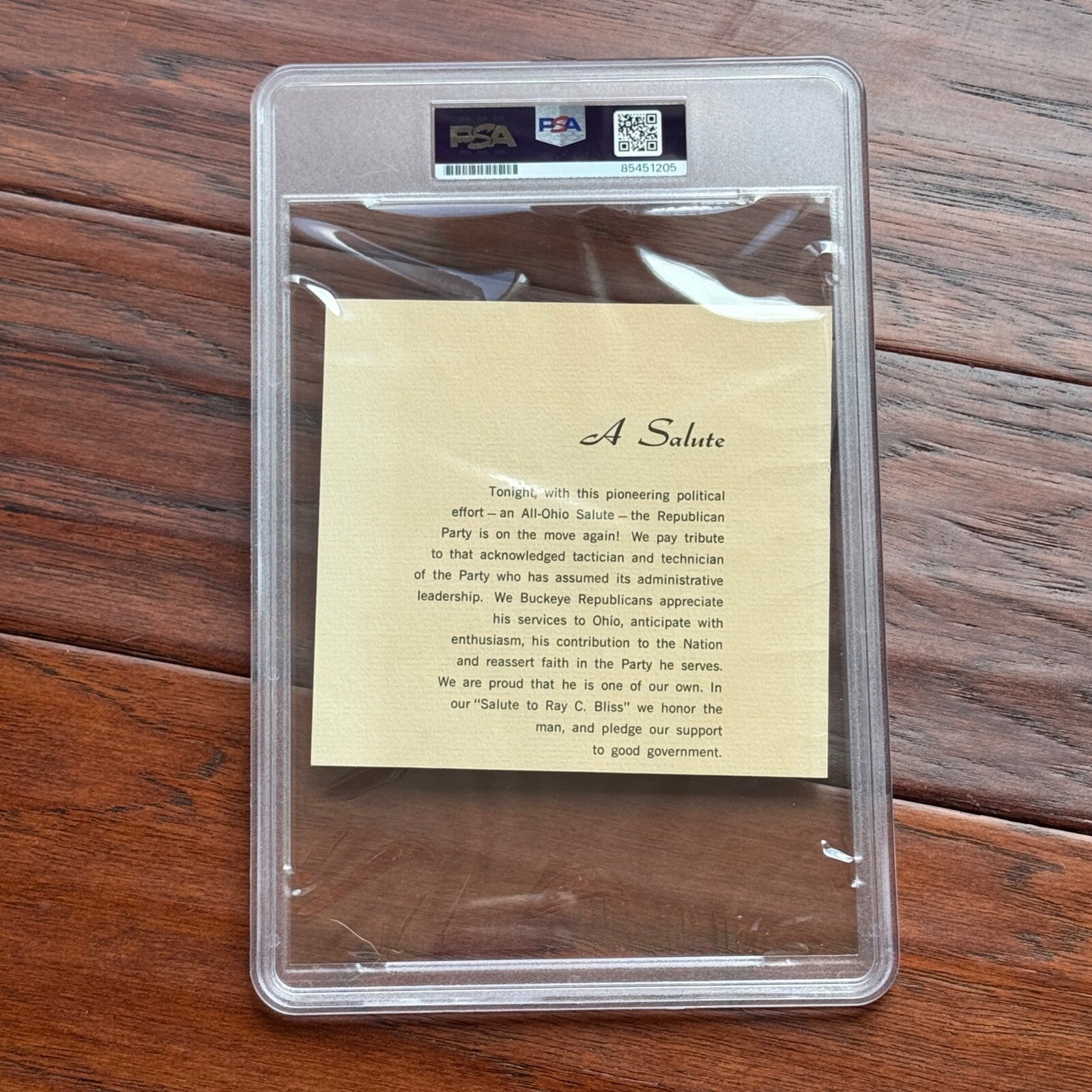 RONALD REAGAN * PSA/DNA * Autograph OHIO GOP Elephant Page Signed