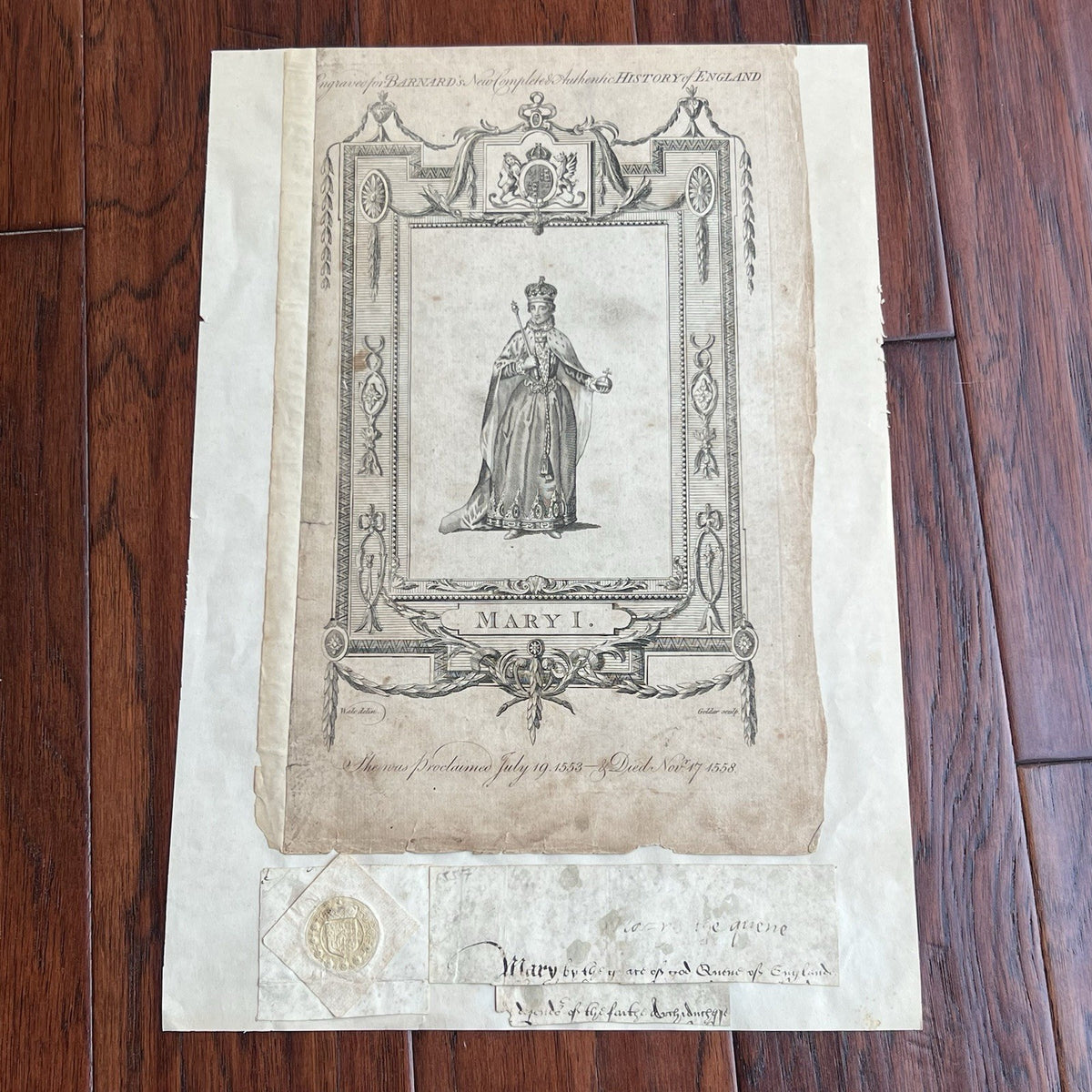 Queen MARY I * PSA * Scarce 1557 "Bloody Mary" Autograph Cut Signature Signed