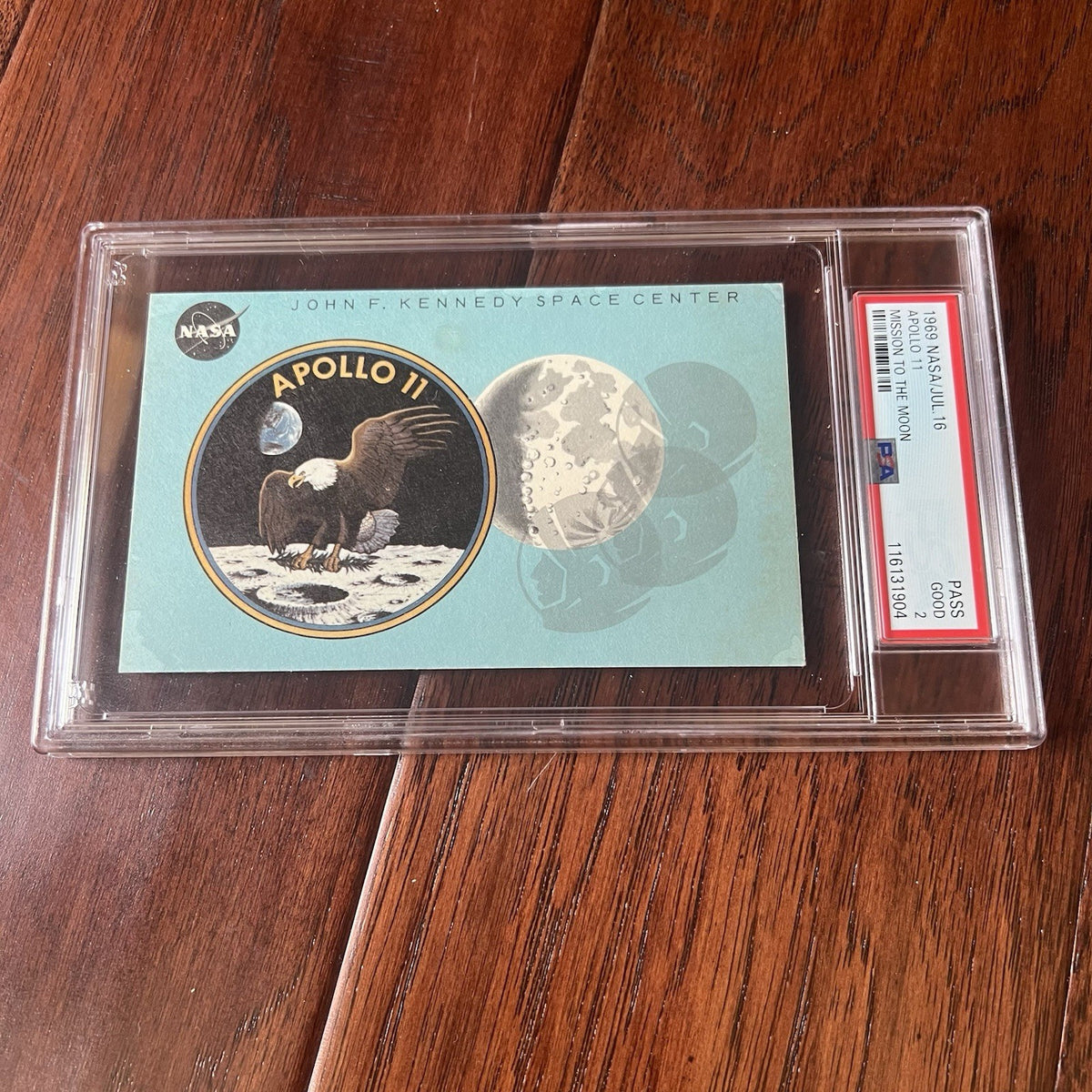 APOLLO 11 * PSA * NASA Blue VIP LAUNCH PASS 1969 Moon Landing Ticket Kennedy KSC