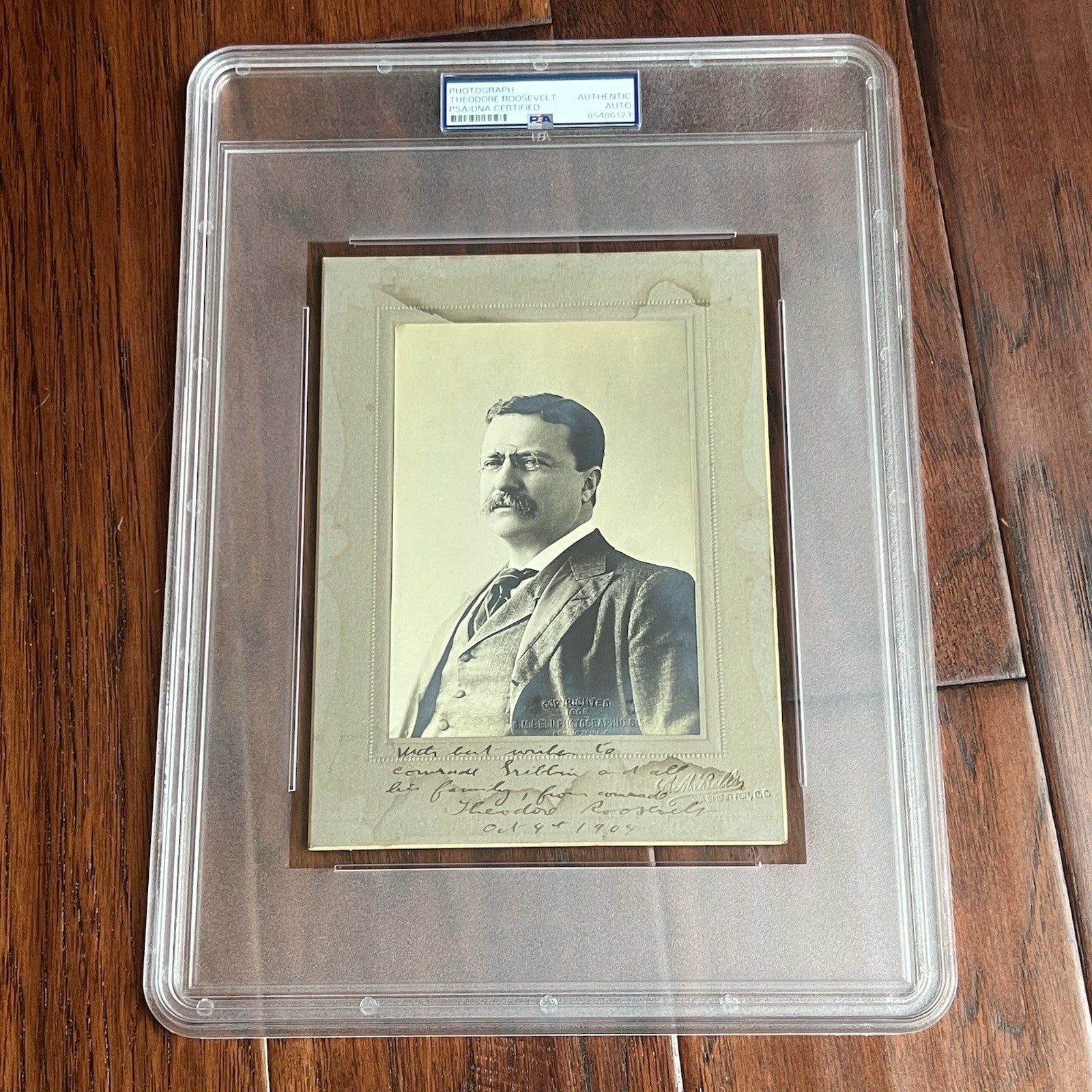 THEODORE ROOSEVELT * PSA * Photo Signed As President To ROUGH RIDER Autograph