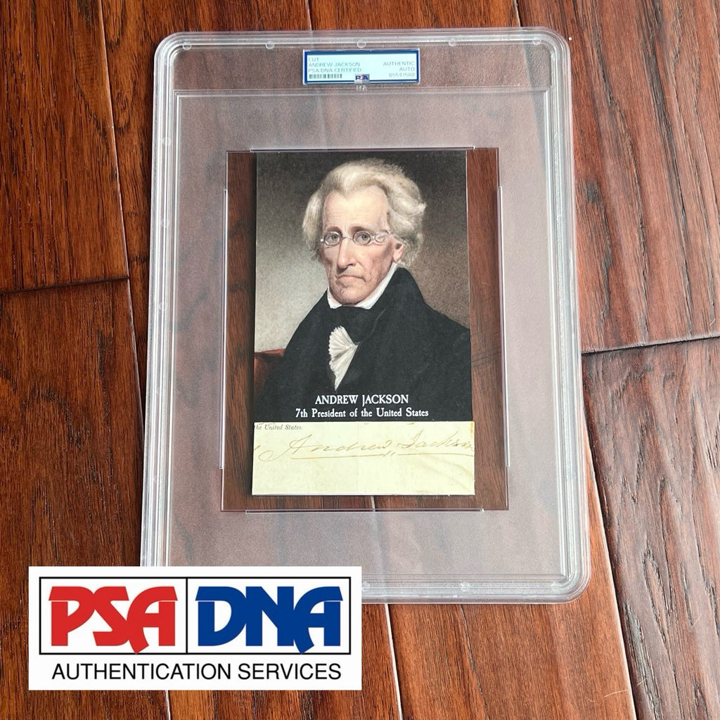 ANDREW JACKSON * PSA * Autograph CUT Signature CUSTOM CARD Signed as POTUS