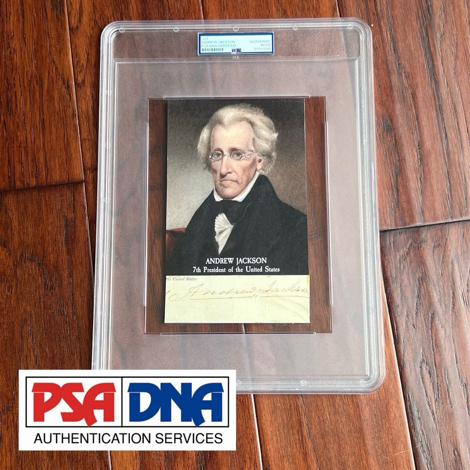 ANDREW JACKSON * PSA * Autograph CUT Signature CUSTOM CARD Signed as POTUS