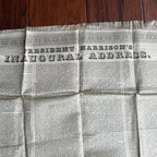 WILLIAM HENRY HARRISON * Silk Printed Broadside of Inaugural Address Ephemera