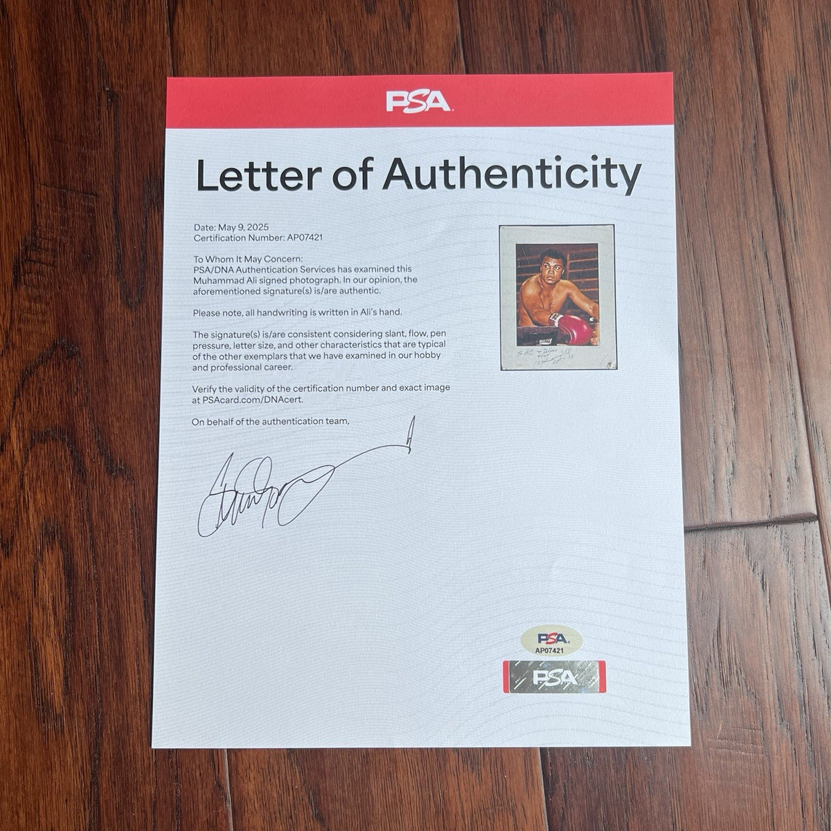 MUHAMMAD ALI * PSA/DNA * Autograph PHOTO Signed * Boxing