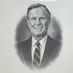 George HW Bush * BAS * Autograph Presidential Portrait BEP Engraving Signed