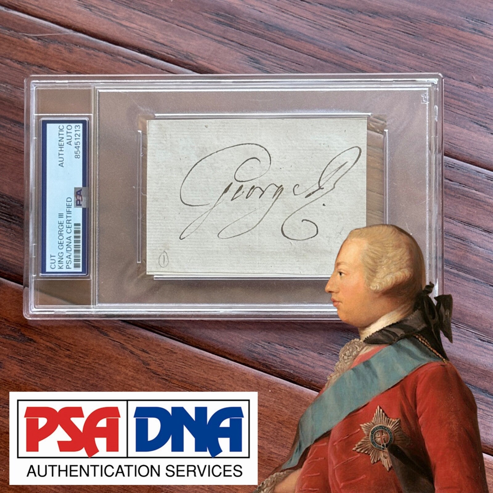 KING GEORGE III * PSA/DNA * Cut Signature Autograph Signed  * England 3rd