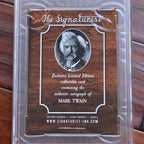 SAMUEL L. CLEMENS * PSA/DNA *  Autograph MARK TWAIN Custom Card SIGNED