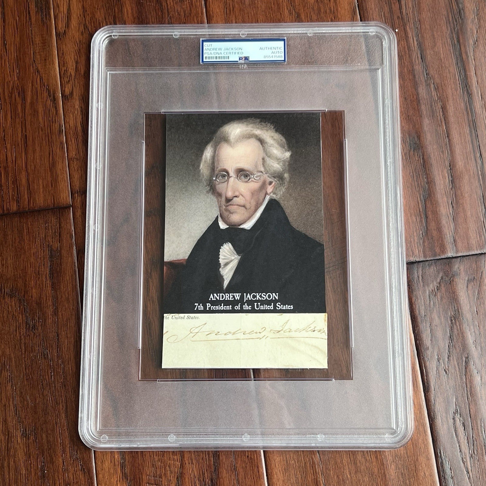 ANDREW JACKSON * PSA * Autograph CUT Signature CUSTOM CARD Signed as POTUS