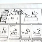 CHARLES M SCHULZ * PSA * Autograph SNOOPY "Good Writing" Peanuts XL Strip Signed