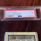 APOLLO 11 * PSA * NASA Mission Control Badge 1969 Moon Landing Dated Ticket