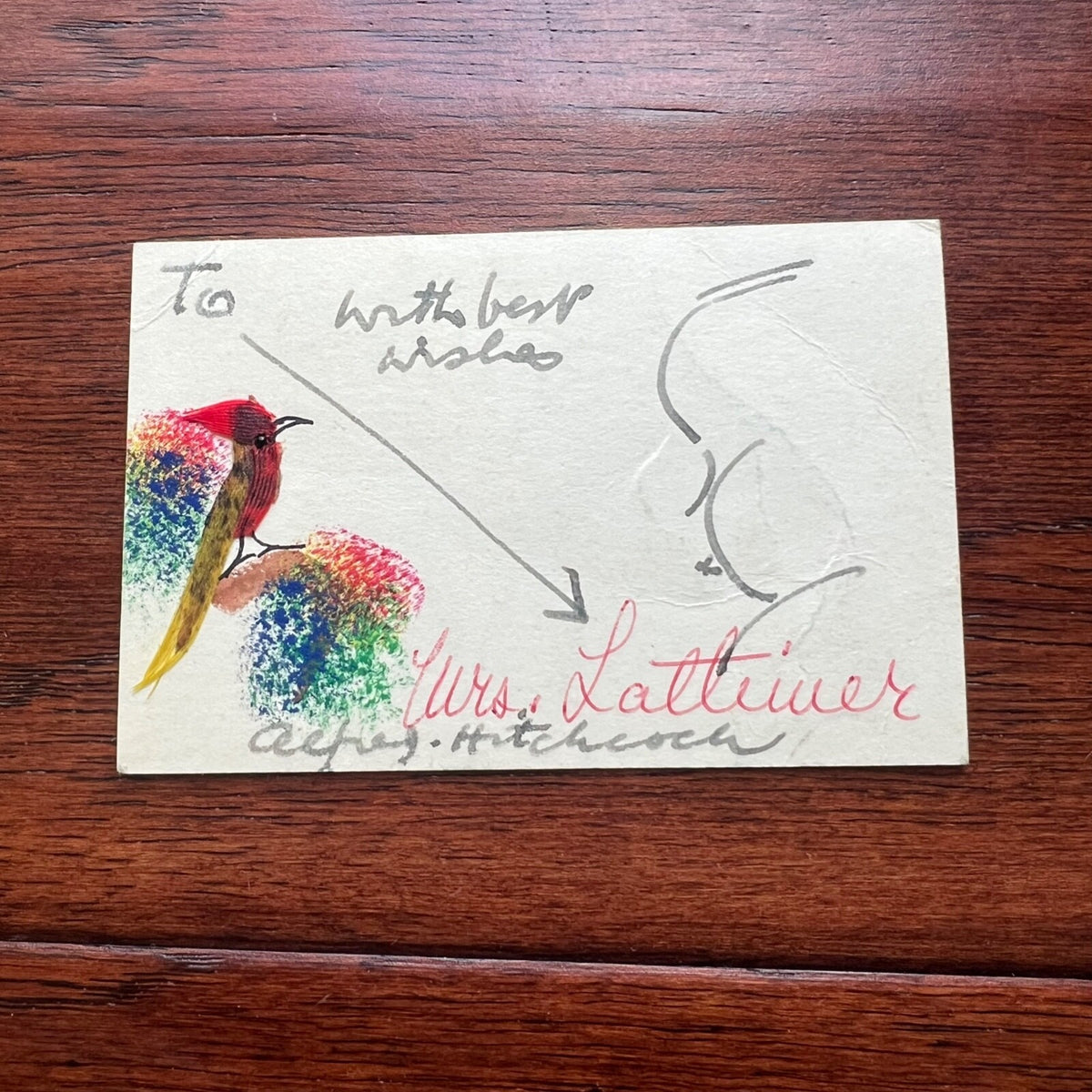 ALFRED HITCHCOCK * JSA Autograph Sketch SIGNED SELF-PORTRAIT Drawing CARICATURE