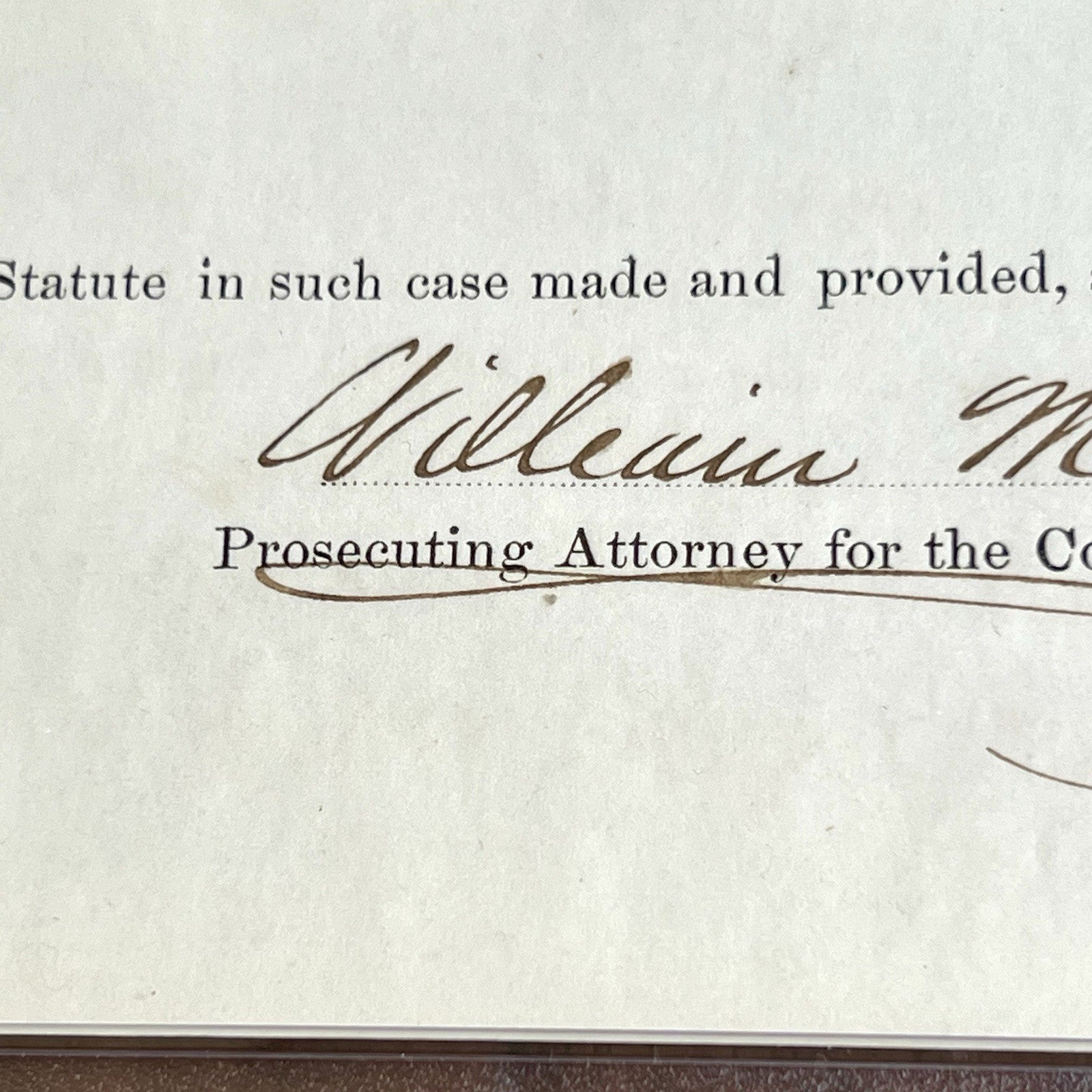 WILLIAM MCKINLEY * PSA/DNA Early Full Signature Autograph Signed As Lawyer Slab