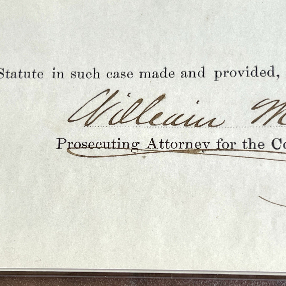 WILLIAM MCKINLEY * PSA/DNA Early Full Signature Autograph Signed As Lawyer Slab