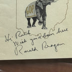 RONALD REAGAN * PSA/DNA * Autograph OHIO GOP Elephant Page Signed