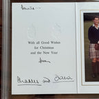 PRINCESS DIANA & KING CHARLES III * PSA * Autograph Family Xmas Card Signed 1985