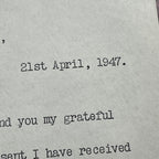 QUEEN ELIZABETH II * JSA LOA * Signed Letter Re 21st Birthday Gift Autograph