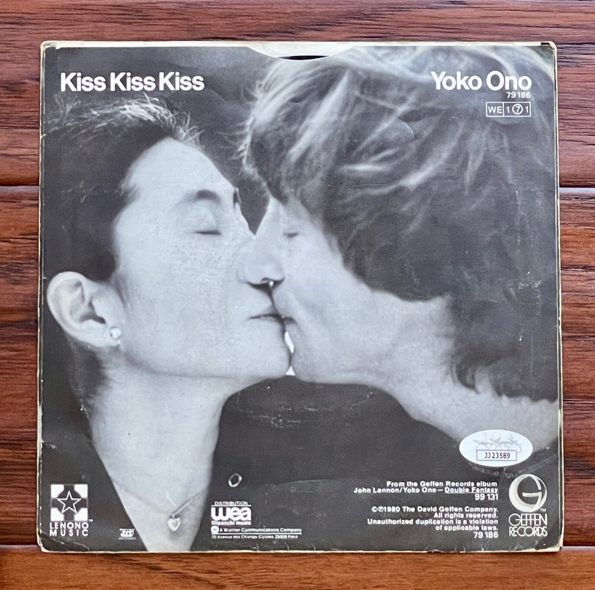 YOKO ONO * JSA * Autograph "STARTING OVER" 45 RPM Signed * Lennon DOUBLE FANTASY