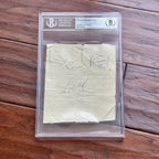 PAUL MCCARTNEY & RINGO STARR * Beckett Bas * PROOF Signed Cut Autograph Beatles
