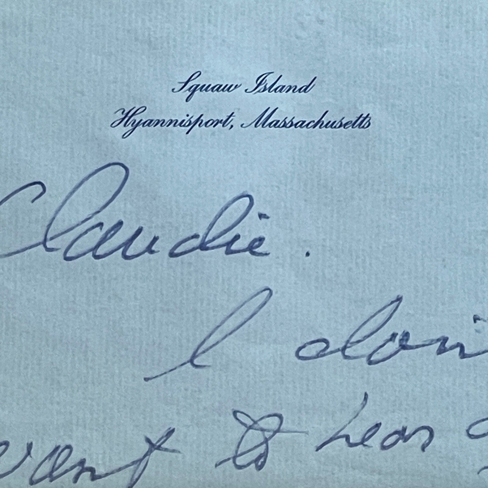 TED KENNEDY * PSA * Humorous "My Big Ass" AUTOGRAPH Note SIGNED * "The Senatoré"