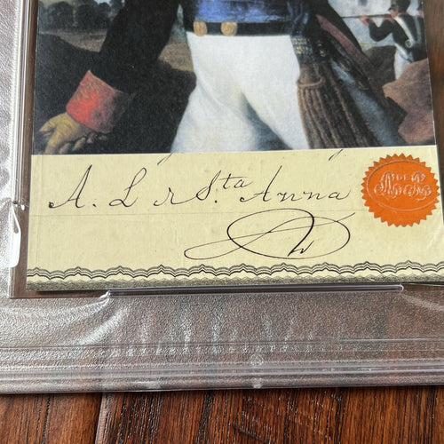 ANTONIO LOPEZ DE SANTA ANNA * PSA * Autograph Cut Signature ALAMO Signed