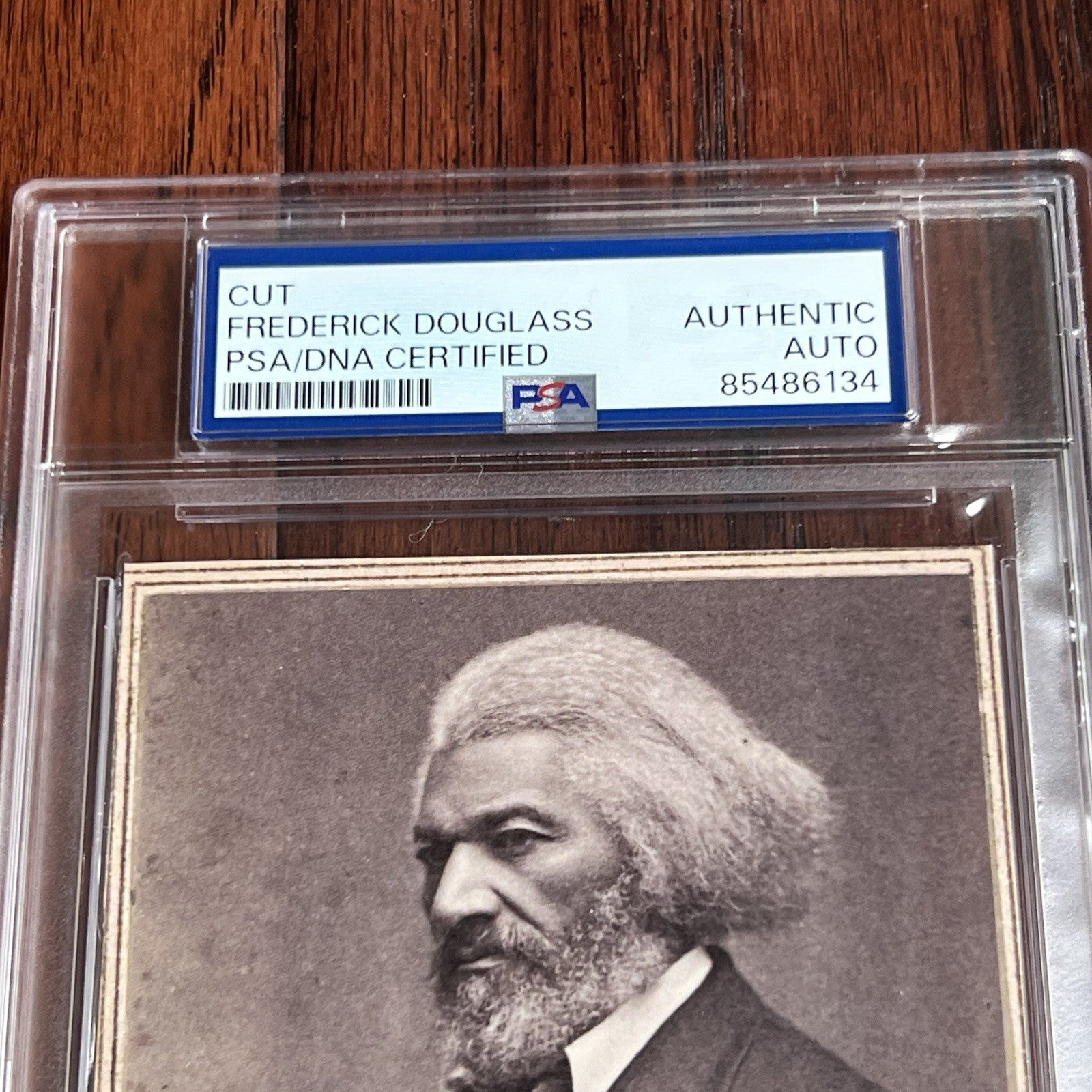 FREDERICK DOUGLASS * PSA * Autograph Cut Signature CUSTOM CARD Signed