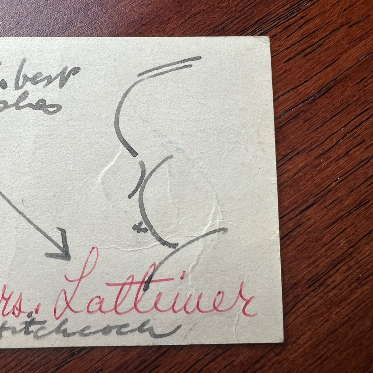 ALFRED HITCHCOCK * JSA Autograph Sketch SIGNED SELF-PORTRAIT Drawing CARICATURE