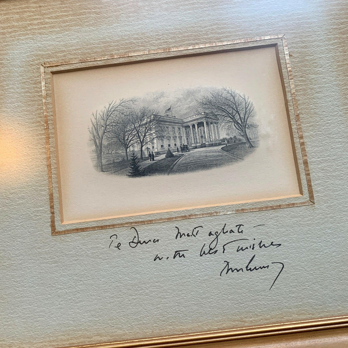 JOHN F. KENNEDY * JSA * as PRESIDENT autograph WHITE HOUSE Engraving signed