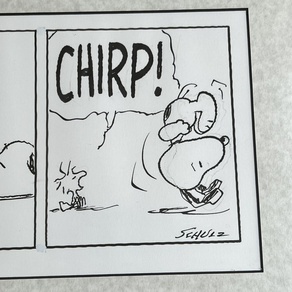 CHARLES SCHULZ * PSA * Original Snoopy Artwork Strip Signed * Autograph Drawing
