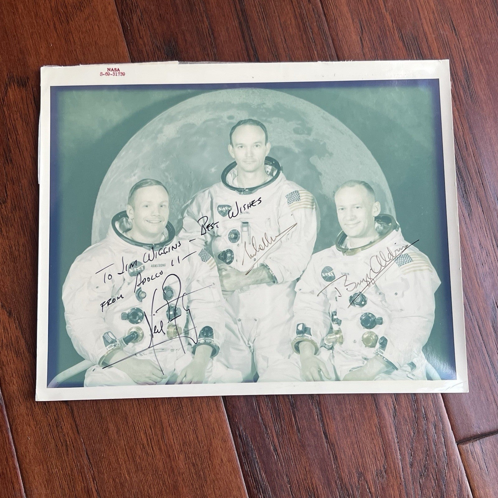 APOLLO 11 * PSA * Type 1 Crew Signed Red Number Photo Autograph Neil Armstrong