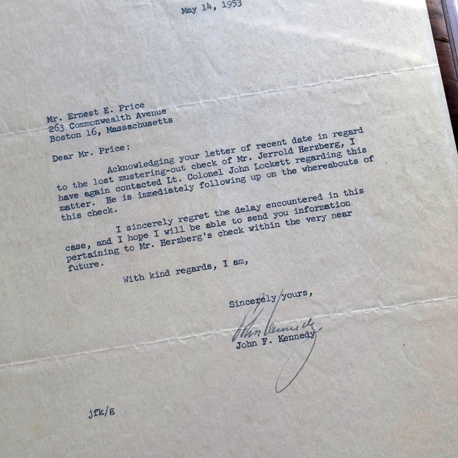 JOHN F. KENNEDY * PSA * Senate AUTOGRAPH Veterans Assistance Letter SIGNED JFK